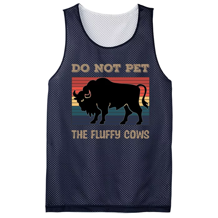 Do Not Pet The Fluffy Cows Mesh Reversible Basketball Jersey Tank