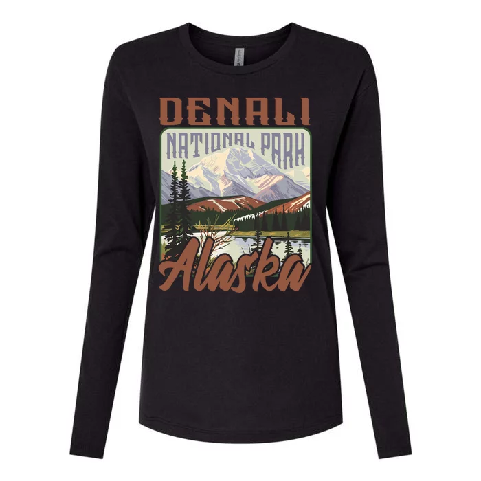 Denali National Park Alaska Womens Cotton Relaxed Long Sleeve T-Shirt