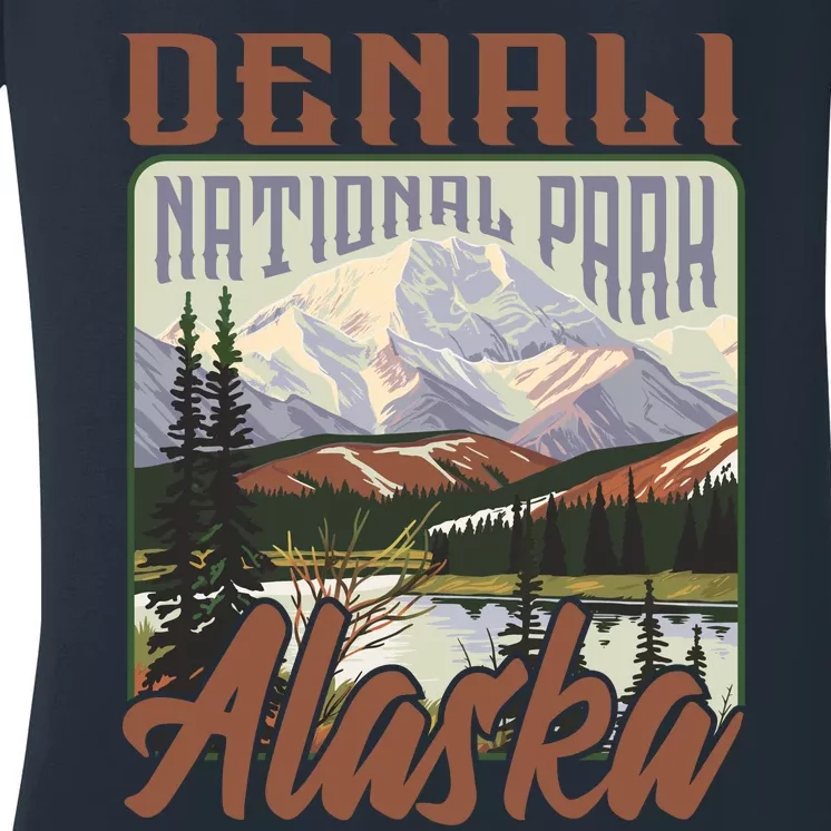 Denali National Park Alaska Women's V-Neck T-Shirt