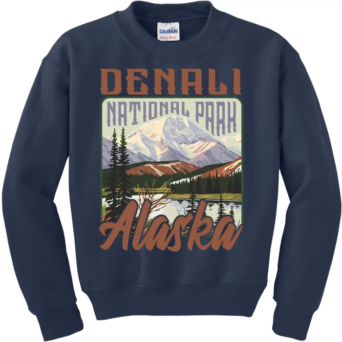 Denali National Park Alaska Kids Sweatshirt