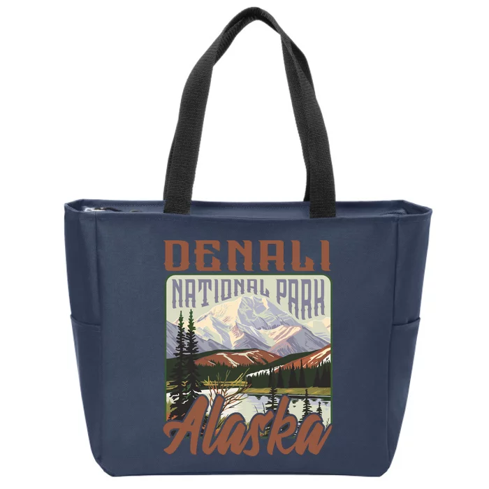 Denali National Park Alaska Zip Tote Bag