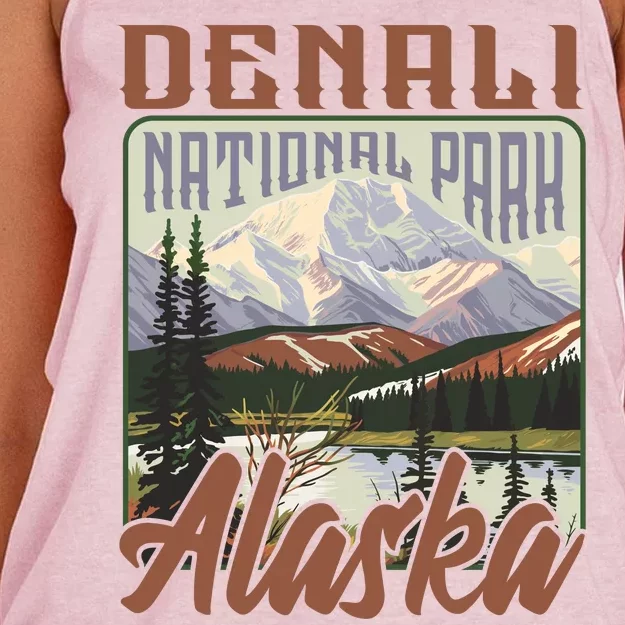 Denali National Park Alaska Women's Knotted Racerback Tank