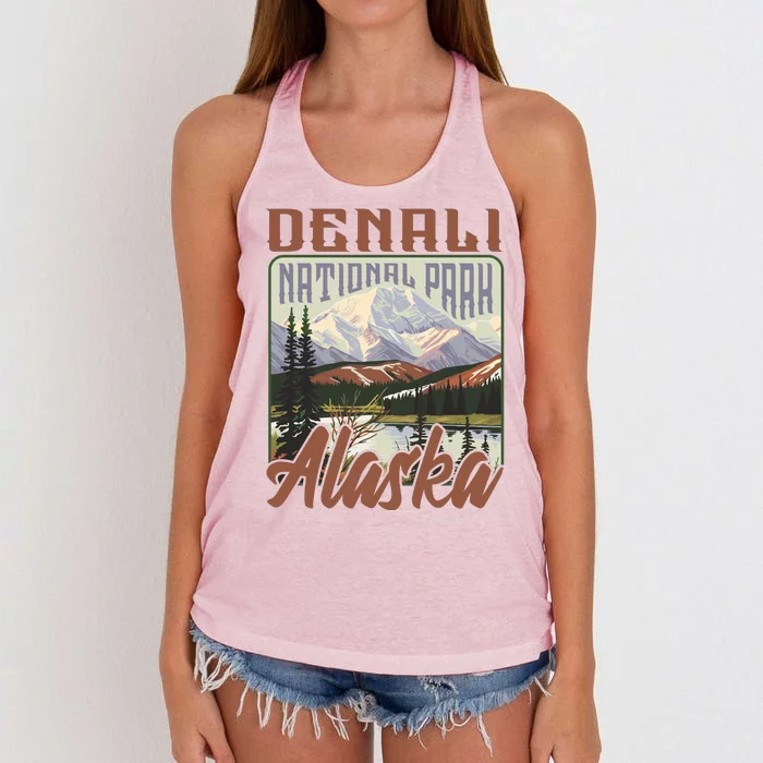 Denali National Park Alaska Women's Knotted Racerback Tank