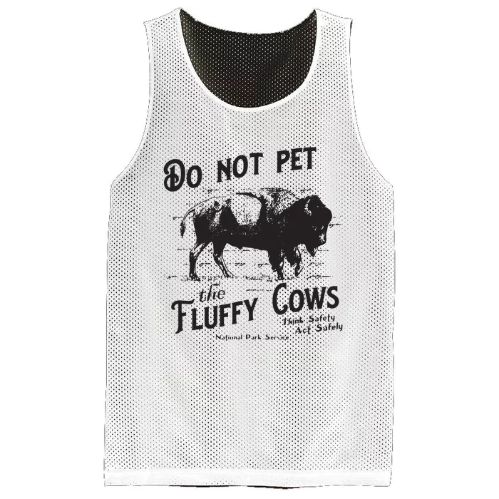 Do Not Pet The Fluffy Cows American Bison Vintage Mesh Reversible Basketball Jersey Tank