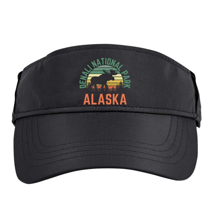 Denali National Park Alaska Moose Hiking Nature Retro Adult Drive Performance Visor