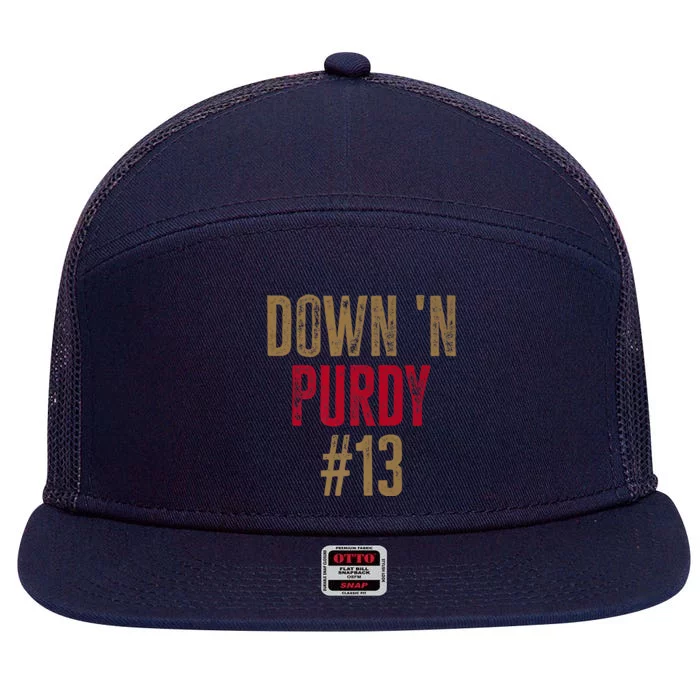 Down N Purdy San Francisco Football Playoffs 7 Panel Mesh Trucker Snapback Hat