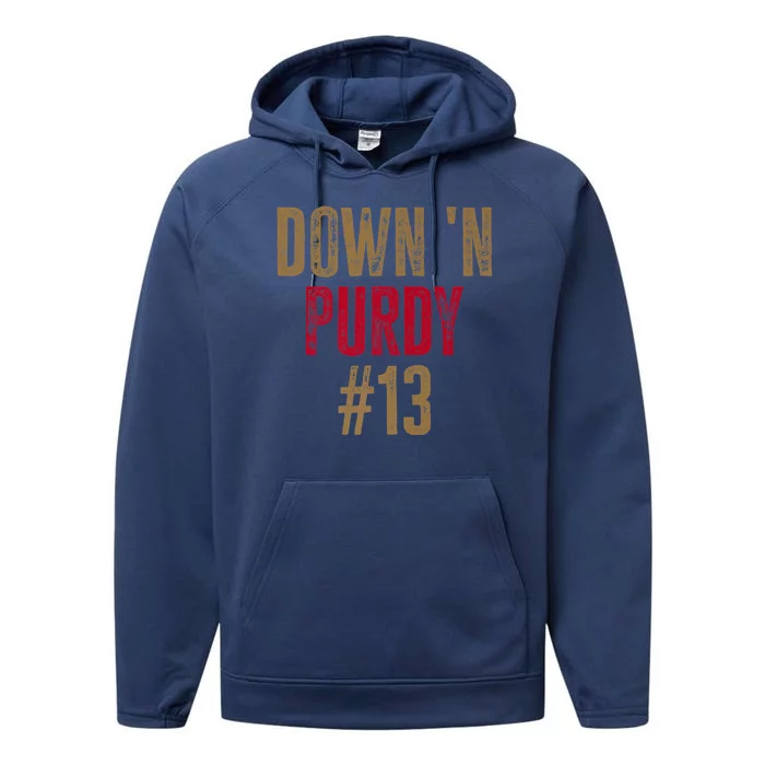 Down N Purdy San Francisco Football Playoffs Performance Fleece Hoodie