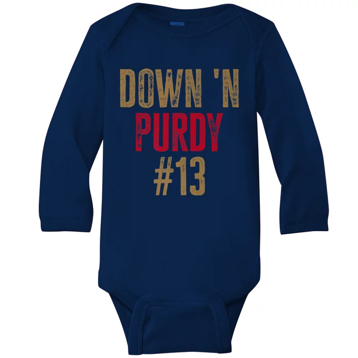 Down N Purdy San Francisco Football Playoffs Baby Long Sleeve Bodysuit