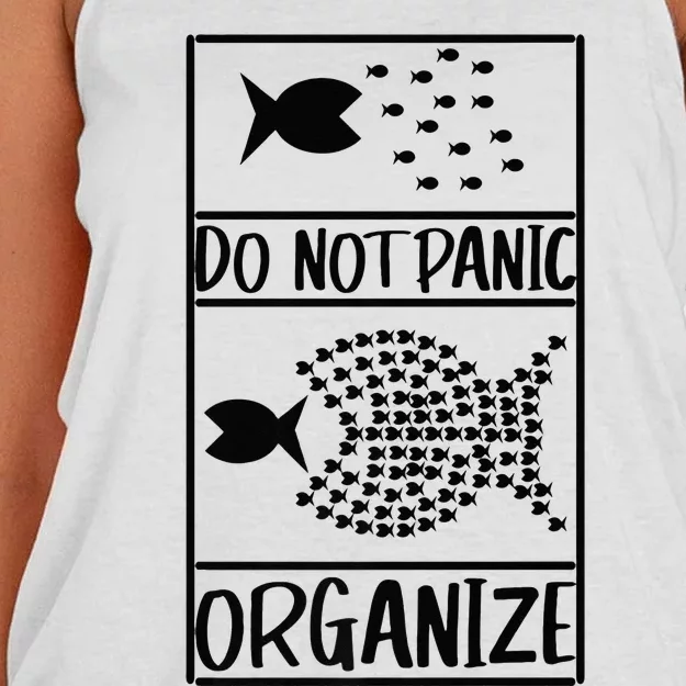 Do Not Panic Organize Dont Panic Women's Knotted Racerback Tank