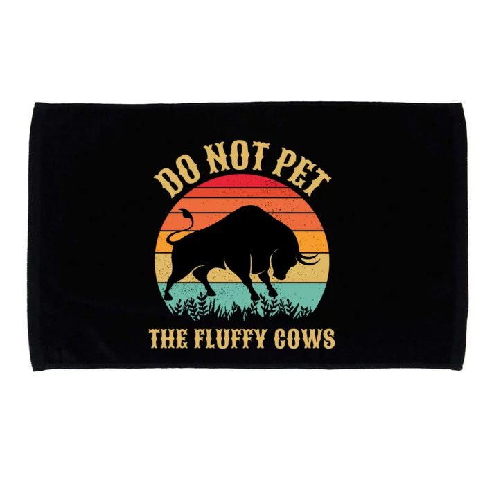 Do Not Pet The Fluffy Cows American Bison Vintage Microfiber Hand Towel