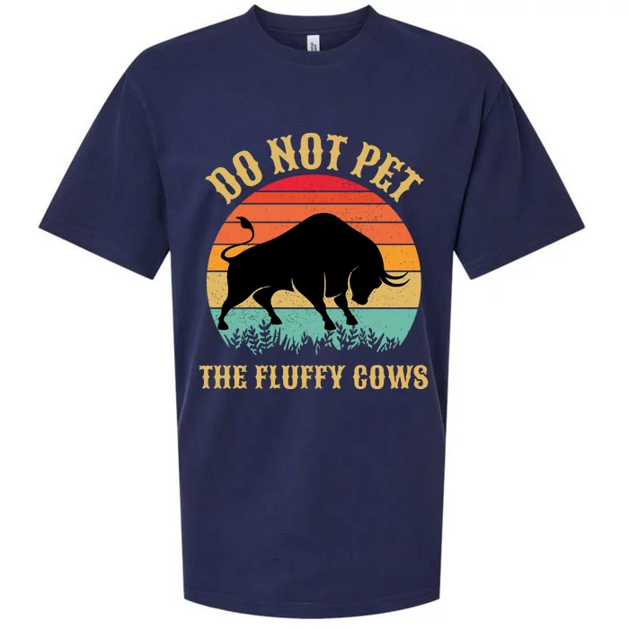 Do Not Pet The Fluffy Cows American Bison Vintage Sueded Cloud Jersey T-Shirt