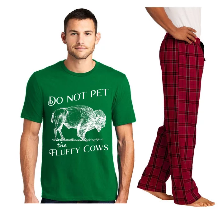 Do Not Pet The Fluffy Cows American Bison Vintage Pajama Set