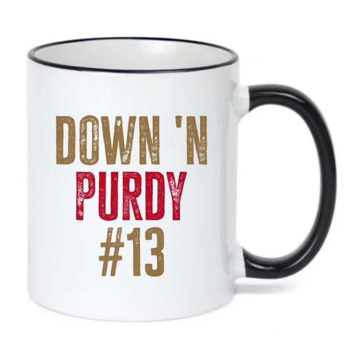 Down 'N Purdy 13 Brock Purdy American Football Quarterback Black Color Changing Mug