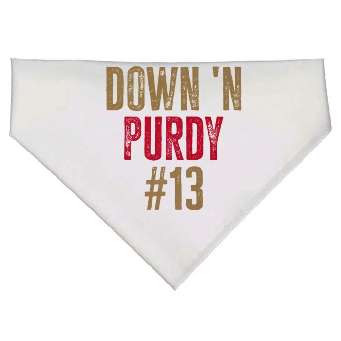 Down 'N Purdy 13 Brock Purdy American Football Quarterback USA-Made Doggie Bandana