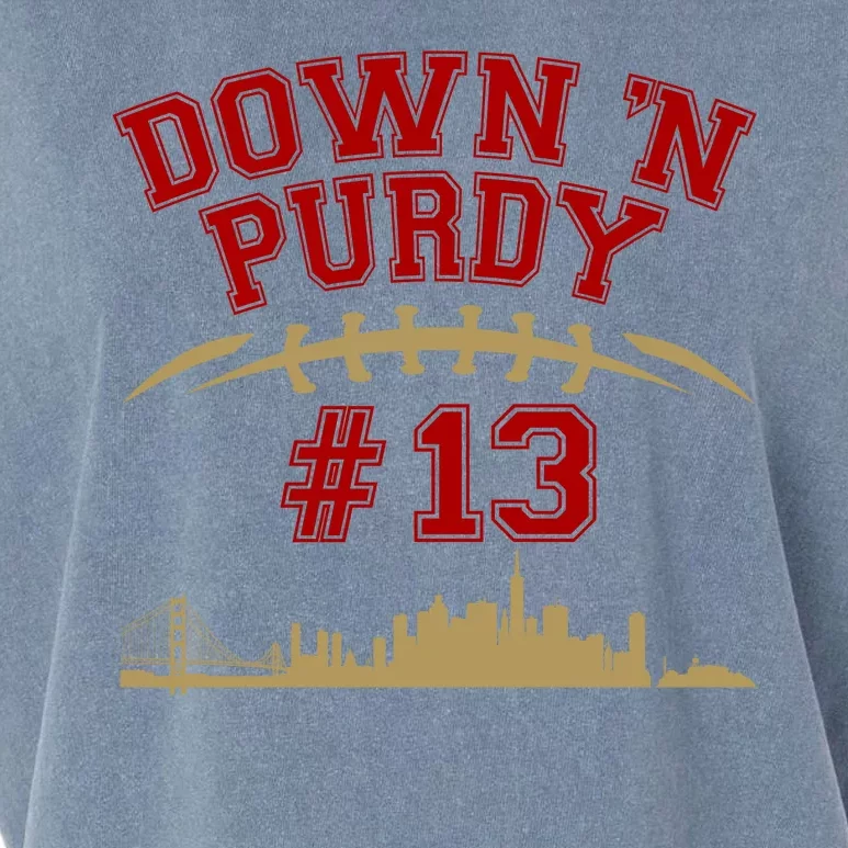 Down 'N Purdy #13 San Francisco Football Fan Garment-Dyed Women's Muscle Tee