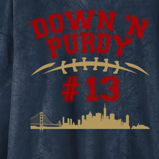 Down 'N Purdy #13 San Francisco Football Fan Hooded Wearable Blanket