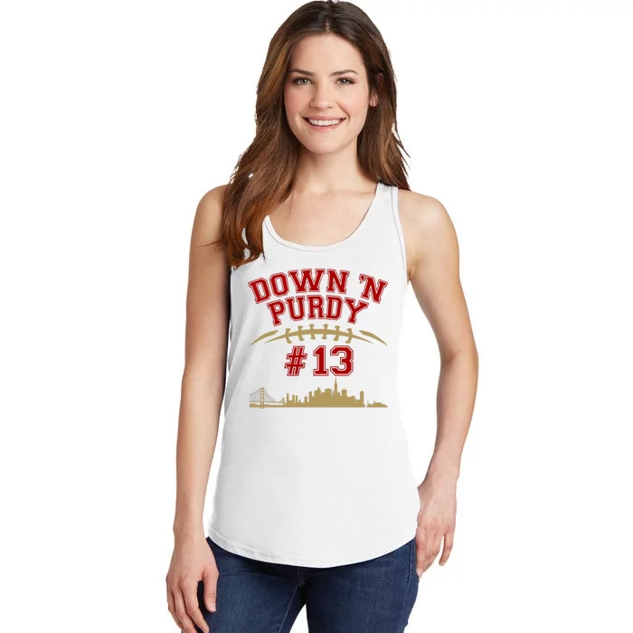 Down 'N Purdy #13 San Francisco Football Fan Ladies Essential Tank