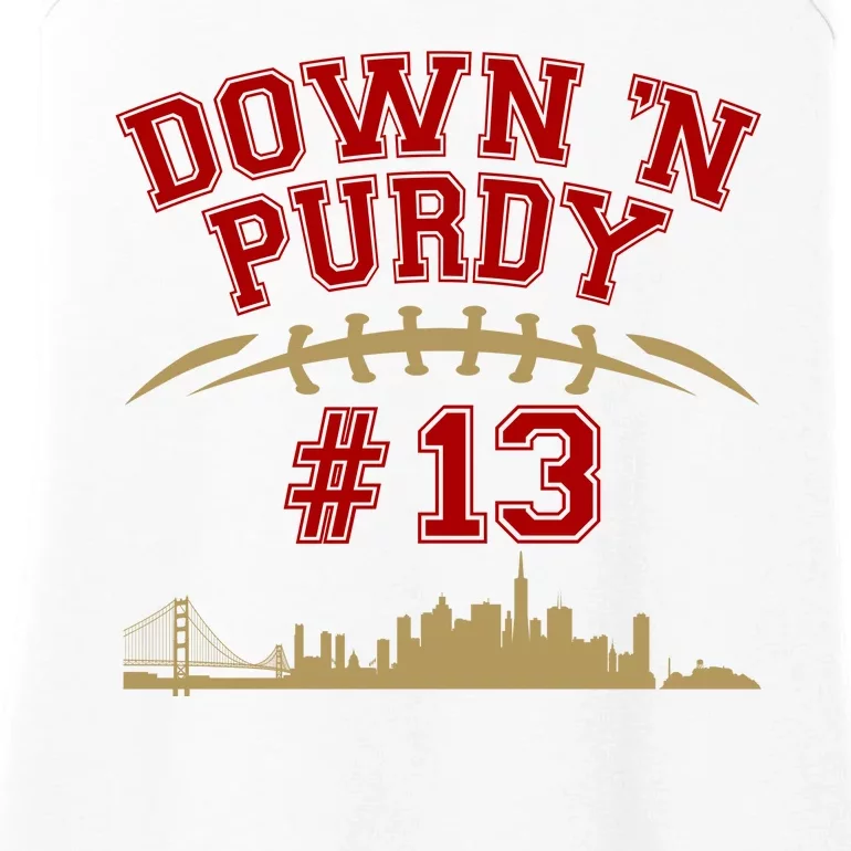 Down 'N Purdy #13 San Francisco Football Fan Ladies Essential Tank