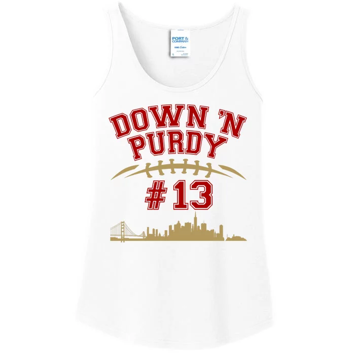 Down 'N Purdy #13 San Francisco Football Fan Ladies Essential Tank