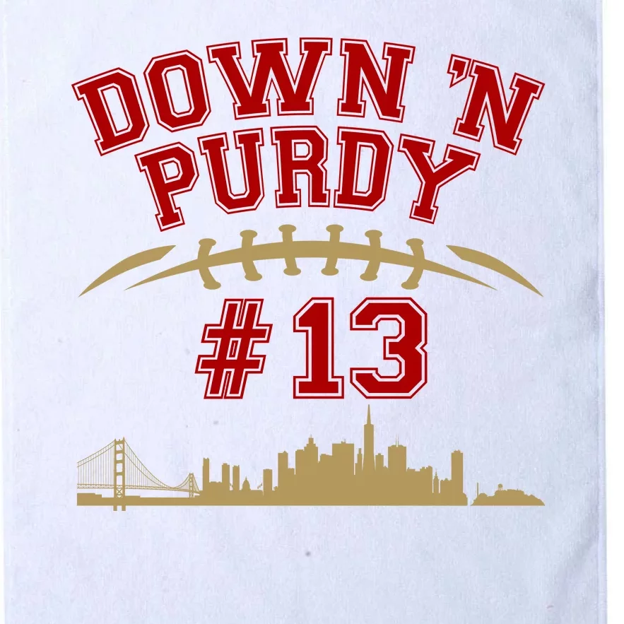 Down 'N Purdy #13 San Francisco Football Fan Platinum Collection Golf Towel