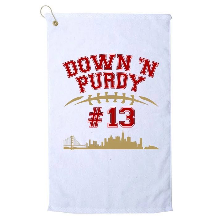 Down 'N Purdy #13 San Francisco Football Fan Platinum Collection Golf Towel