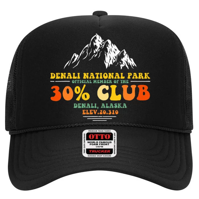 Denali National Park Alaska 30 Club Denali Mountain Tourist High Crown Mesh Trucker Hat