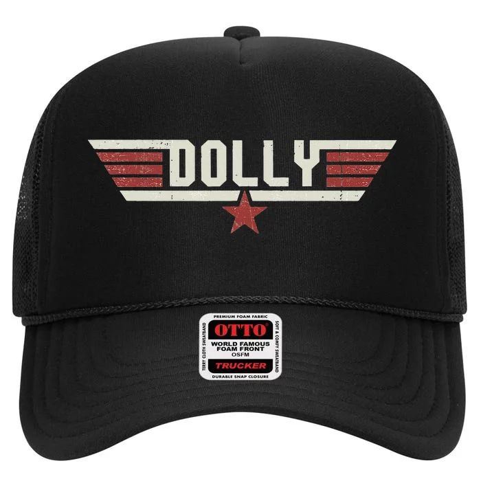 Dolly Name Personalized Vintage Retro Classic Gift High Crown Mesh Trucker Hat