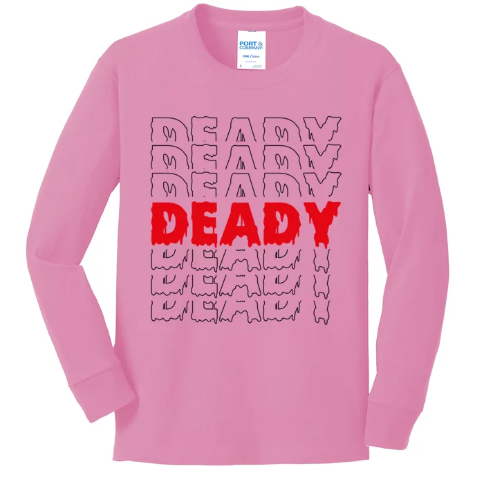 Deady New Parents Halloween Costume For Dad Gift Kids Long Sleeve Shirt