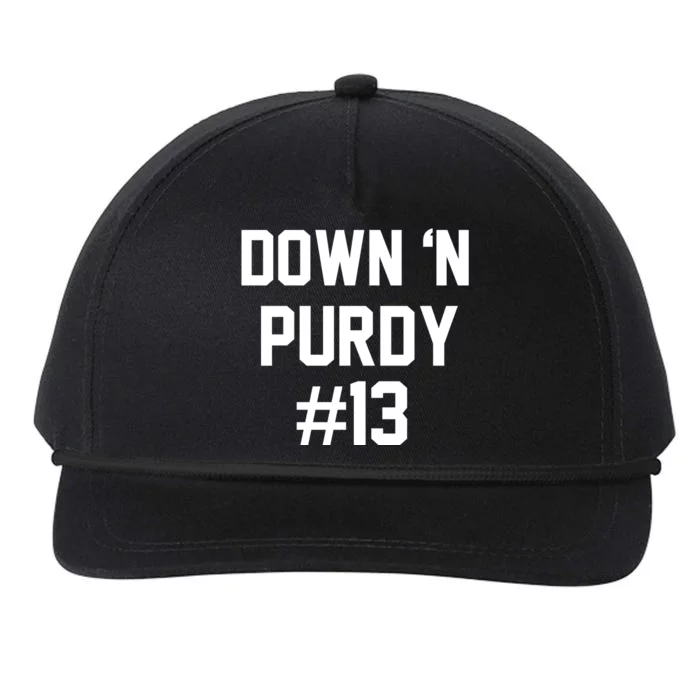 Down 'N Purdy #13 Snapback Five-Panel Rope Hat