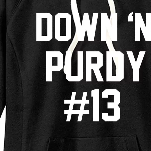 Down 'N Purdy #13 Women's Fleece Hoodie