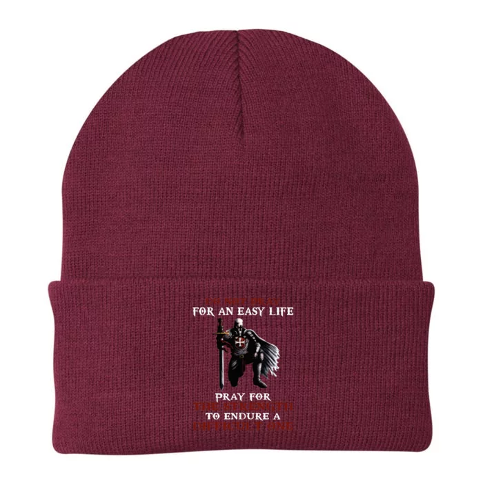 Do Not Pray For An Easy Life Knights Templar Knit Cap Winter Beanie