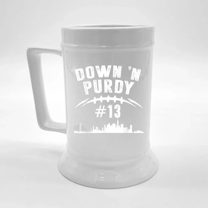 Down 'N Purdy Mr Irrelevant San Francisco 262 Brock #13 Front & Back Beer Stein