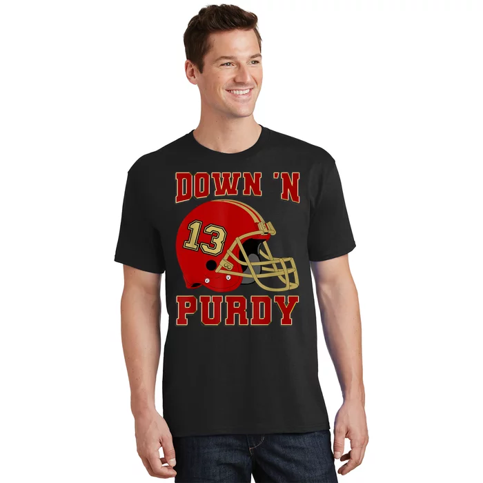 Down 'N Purdy 13 Purdy American Quarterback T-Shirt