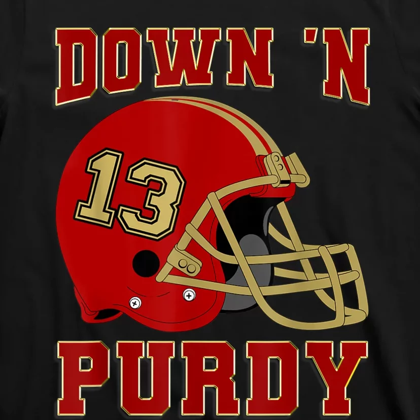 Down 'N Purdy 13 Purdy American Quarterback T-Shirt