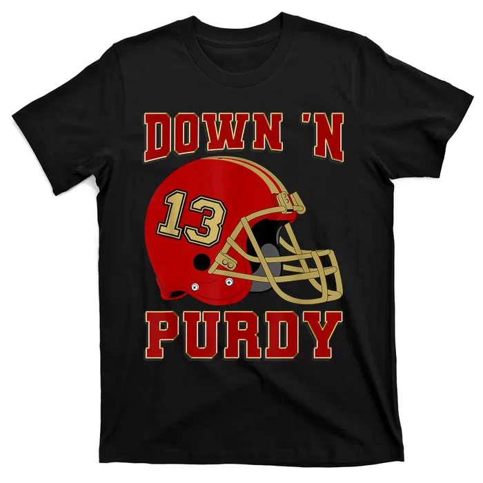 Down 'N Purdy 13 Purdy American Quarterback T-Shirt