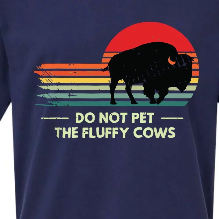 Do Not Pet The Fluffy Cows Bison Lover Sueded Cloud Jersey T-Shirt