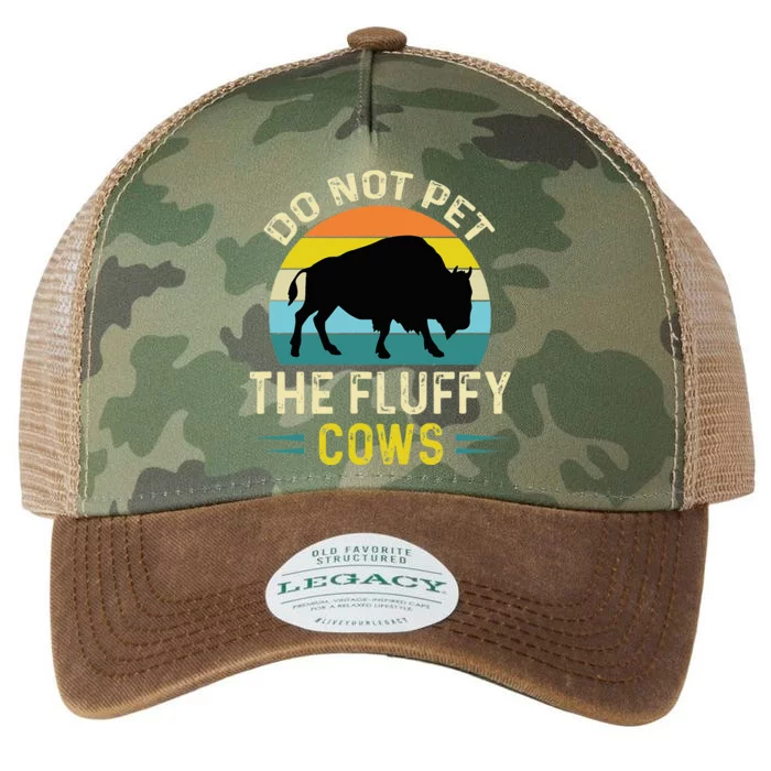 Do Not Pet the Fluffy Cows Funny Bison Yellowstone Park Legacy Tie Dye Trucker Hat