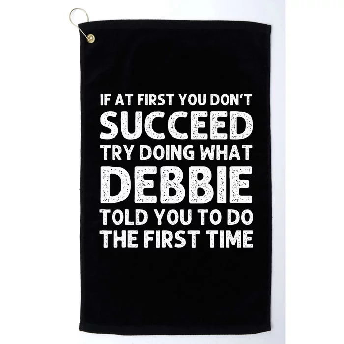 Debbie Name Personalized Birthday Funny Christmas Joke Platinum Collection Golf Towel