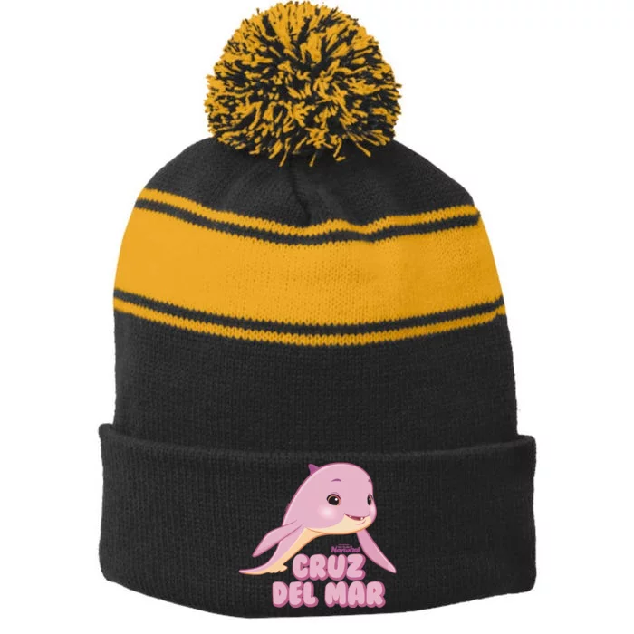 DreamWorks Not Quite Narwhal Cruz Del Mar Stripe Pom Pom Beanie