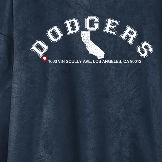 Dodgers Name Retro First Name Dodgers Hooded Wearable Blanket