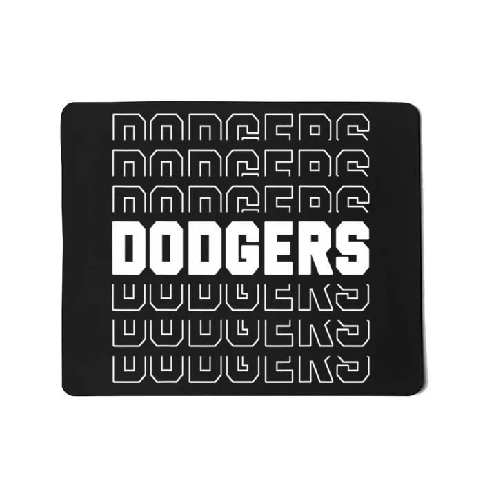 Dodgers Name Retro Vintage Apparel Gift Dodgers Lover Mousepad