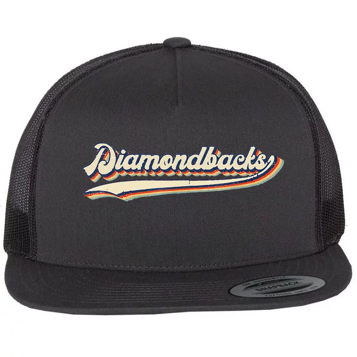 Diamondbacks Name Retro Vintage Gift For Men Women Boy Girl Flat Bill Trucker Hat