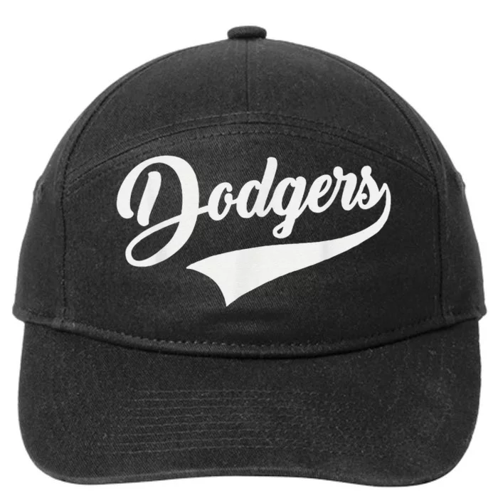 Dodgers Name Retro Vintage 7-Panel Snapback Hat