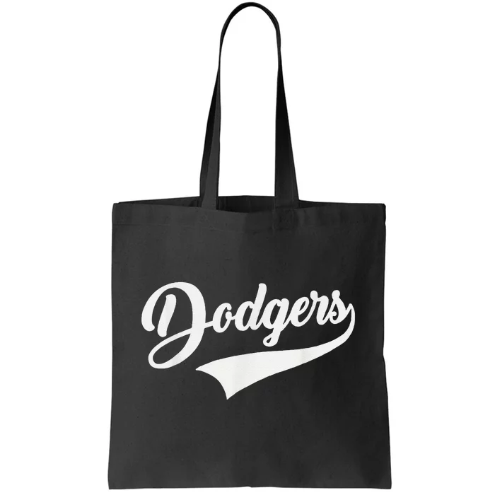 Dodgers Name Retro Vintage Tote Bag