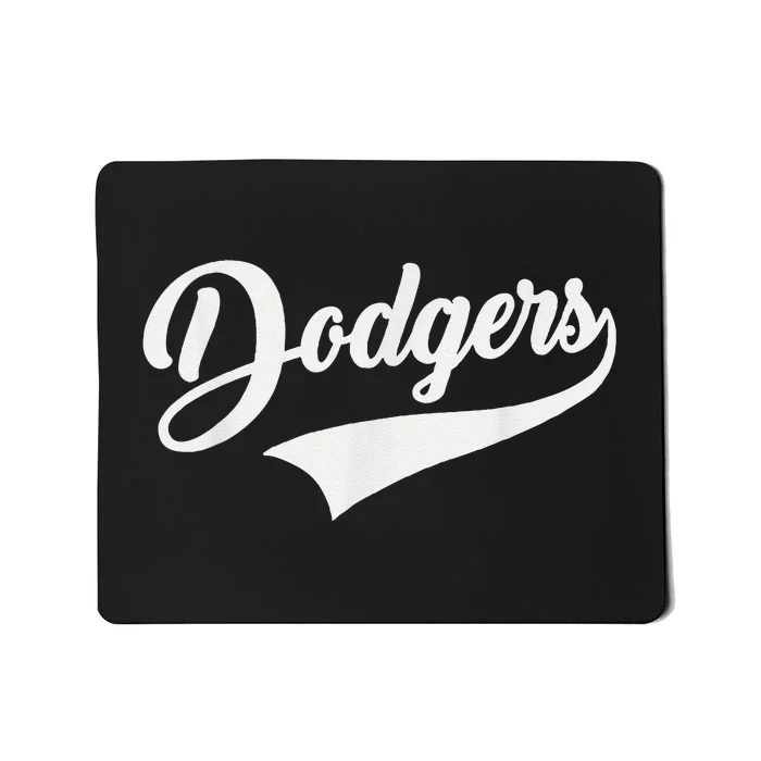 Dodgers Name Retro Vintage Mousepad