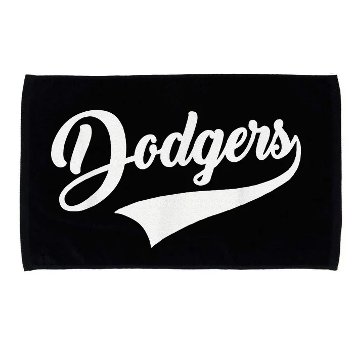 Dodgers Name Retro Vintage Microfiber Hand Towel