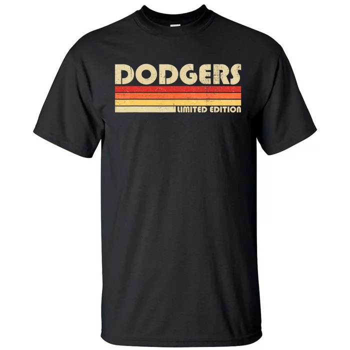 Dodgers Name Retro Vintage Apparel Tall T-Shirt