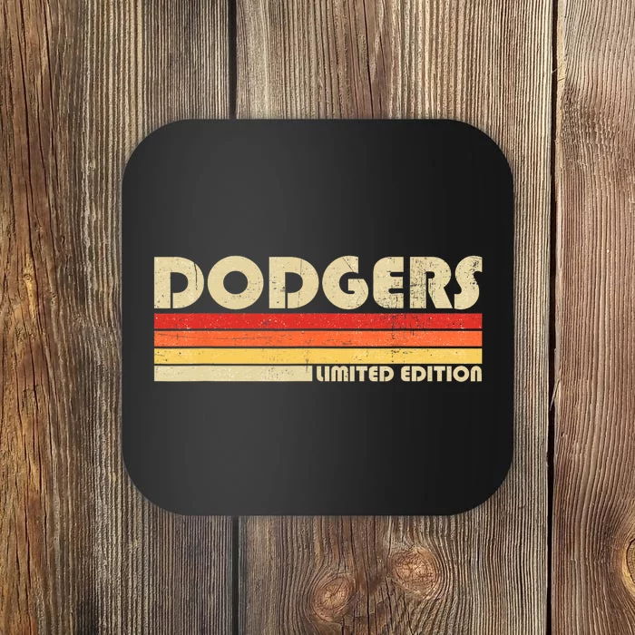 Dodgers Name Retro Vintage Apparel Coaster