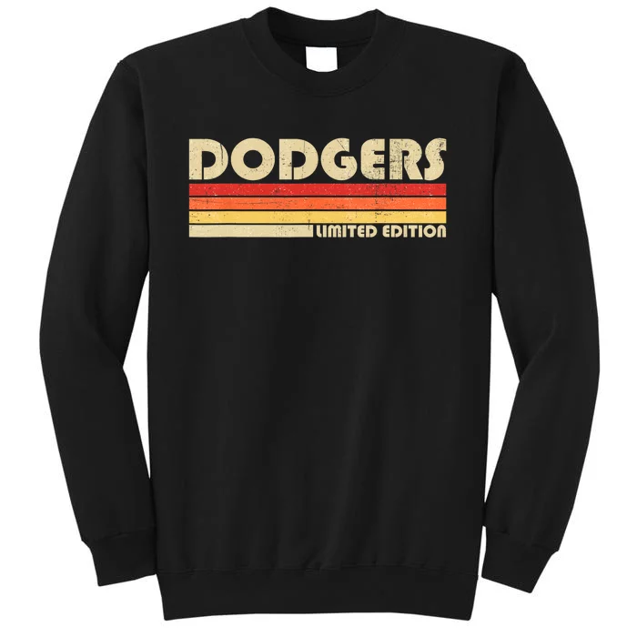 Dodgers Name Retro Vintage Apparel Tall Sweatshirt