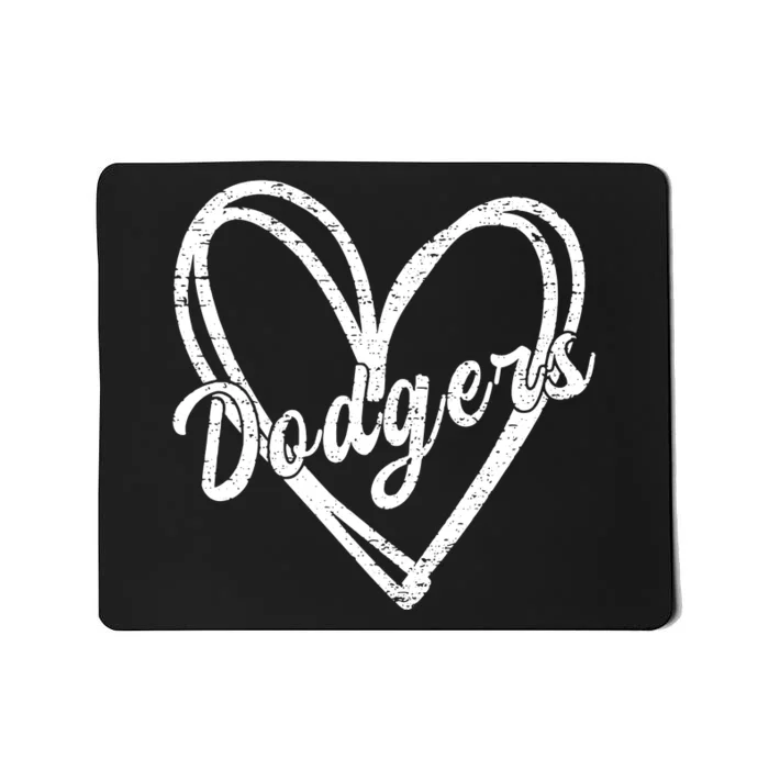 Dodgers Name Retro Vintage Apparel Gift Dodgers Lover Mousepad